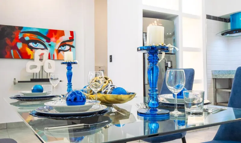 Dining table, 1 Bedroom Apartment, Rizz Suites